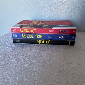 Graphic novel set by Jerry Craft- Class Act, School Trip and New Kid
